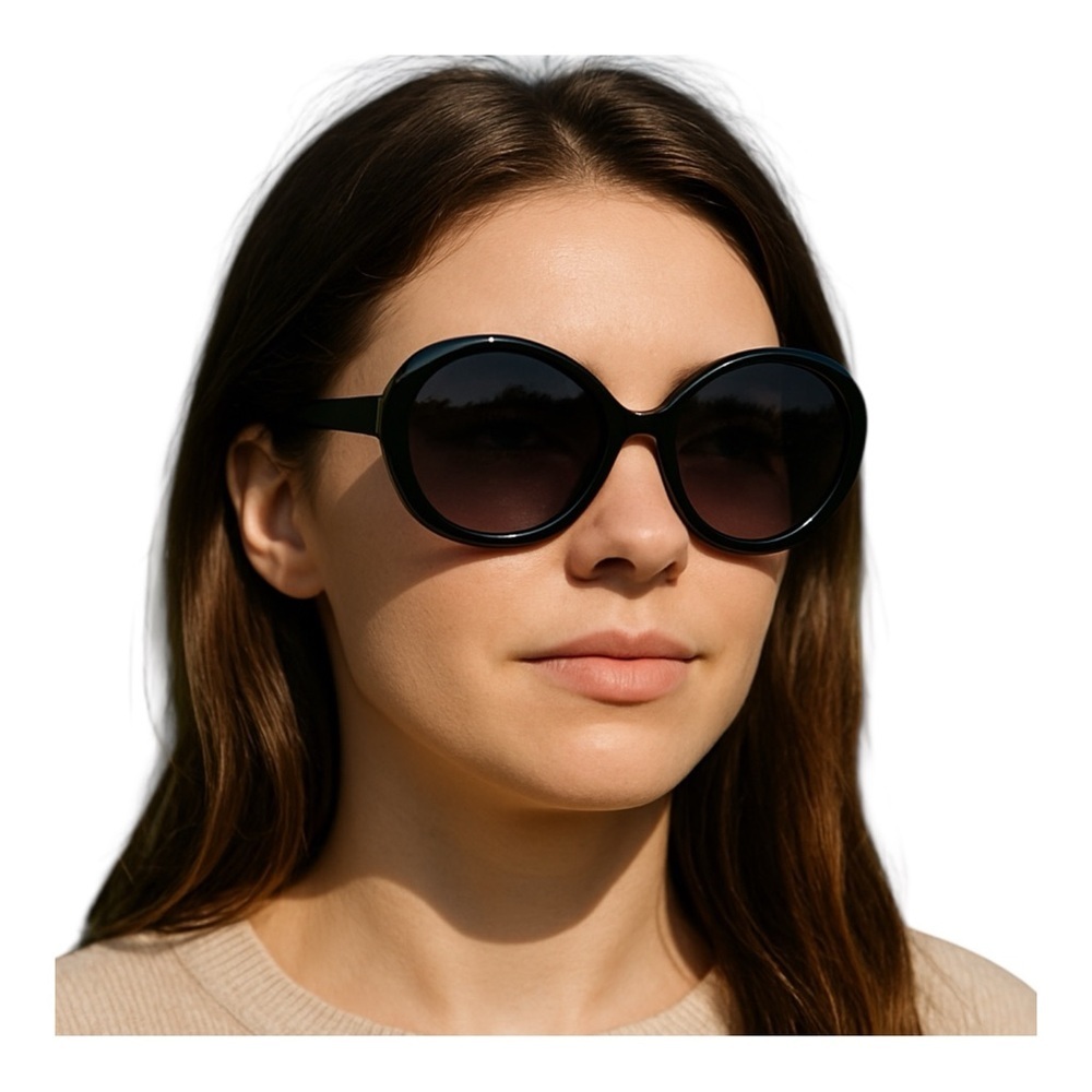 KISS Black Round Sunglasses – 100% UV Protection